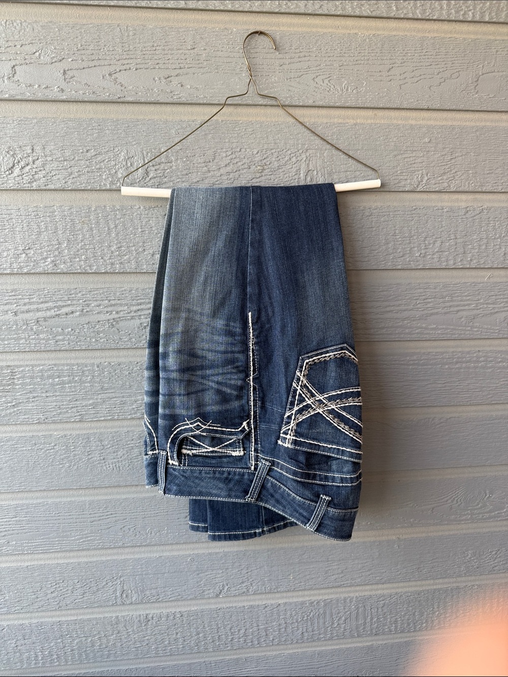 Ariat Dark Blue Denim Jeans with White Contrast Stitching